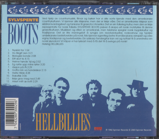 Hellbillies. 1992. Sylvspente boots. CD.