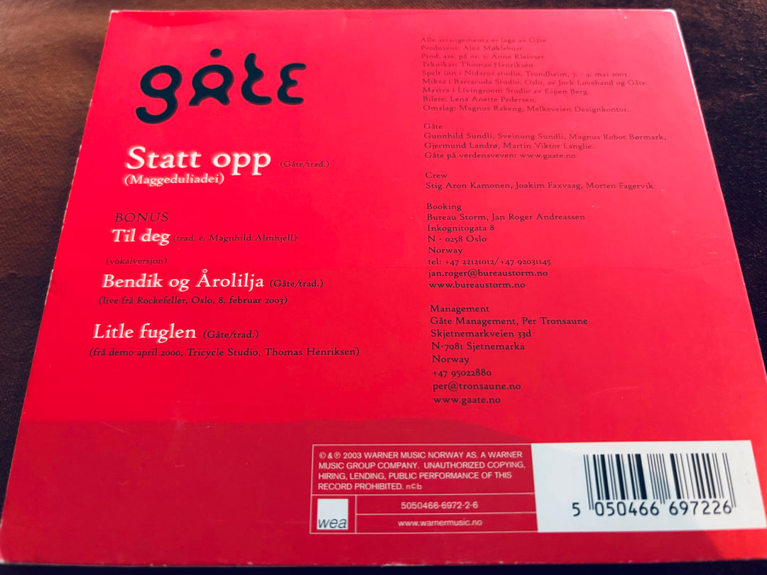 Gåte - Statt opp (Maggeduliadei). CD.