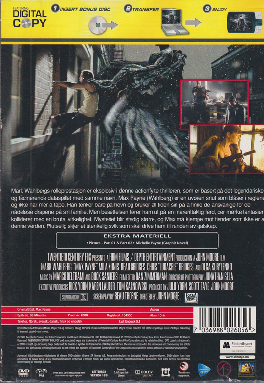 Max Payne. 2008. DVD.