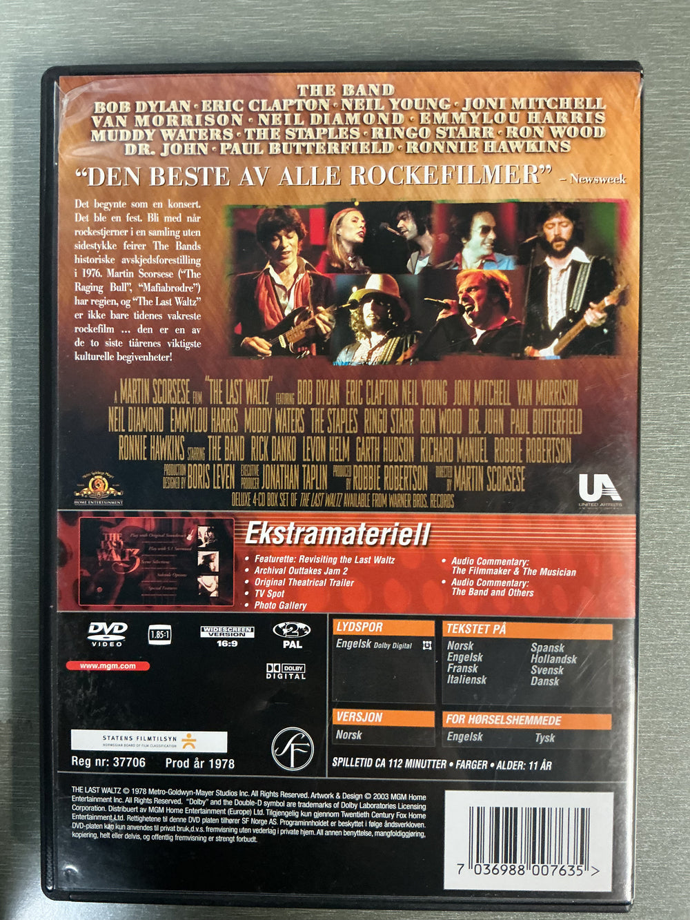 The Last Waltz. 1978. DVD.