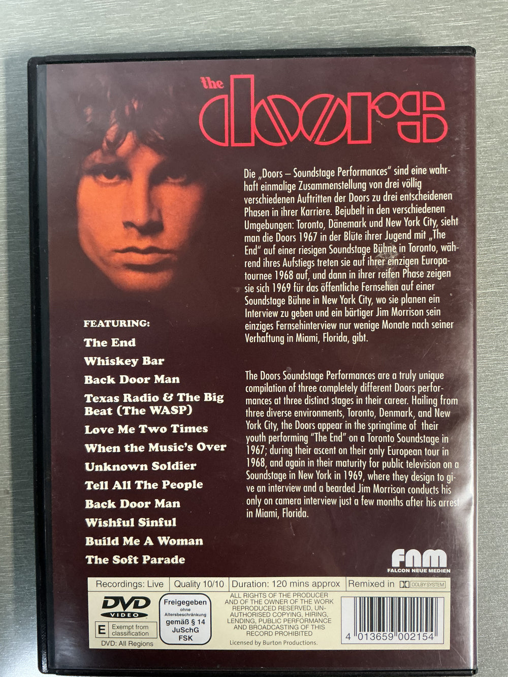The Doors. DVD.