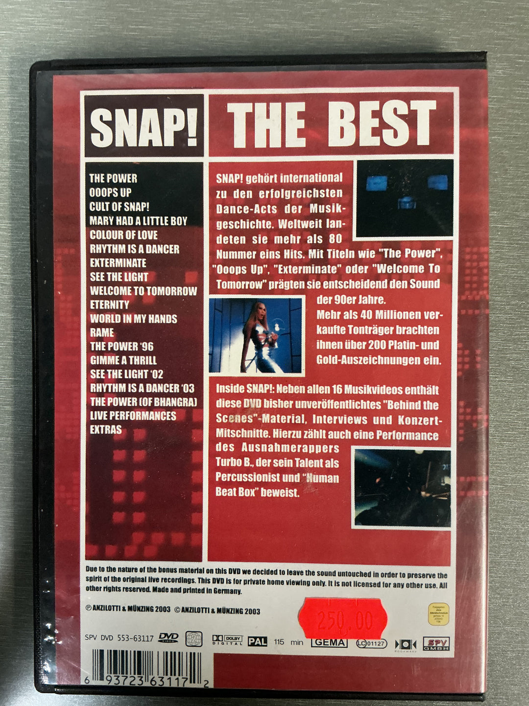Snap! The Best. DVD.