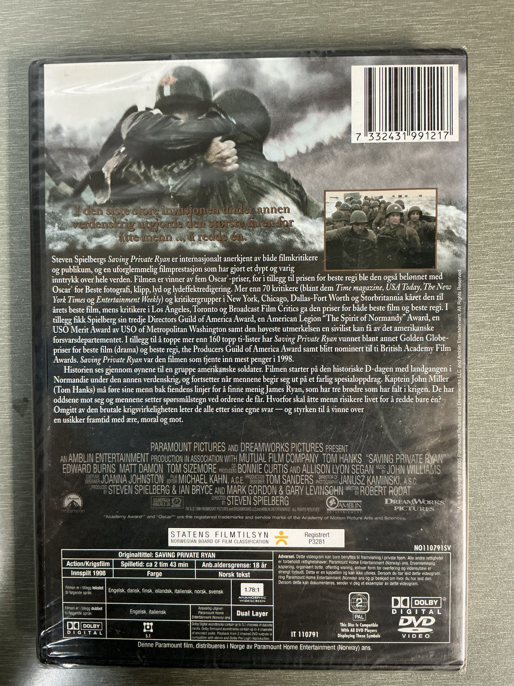 Saving Private Ryan. 1998. DVD.