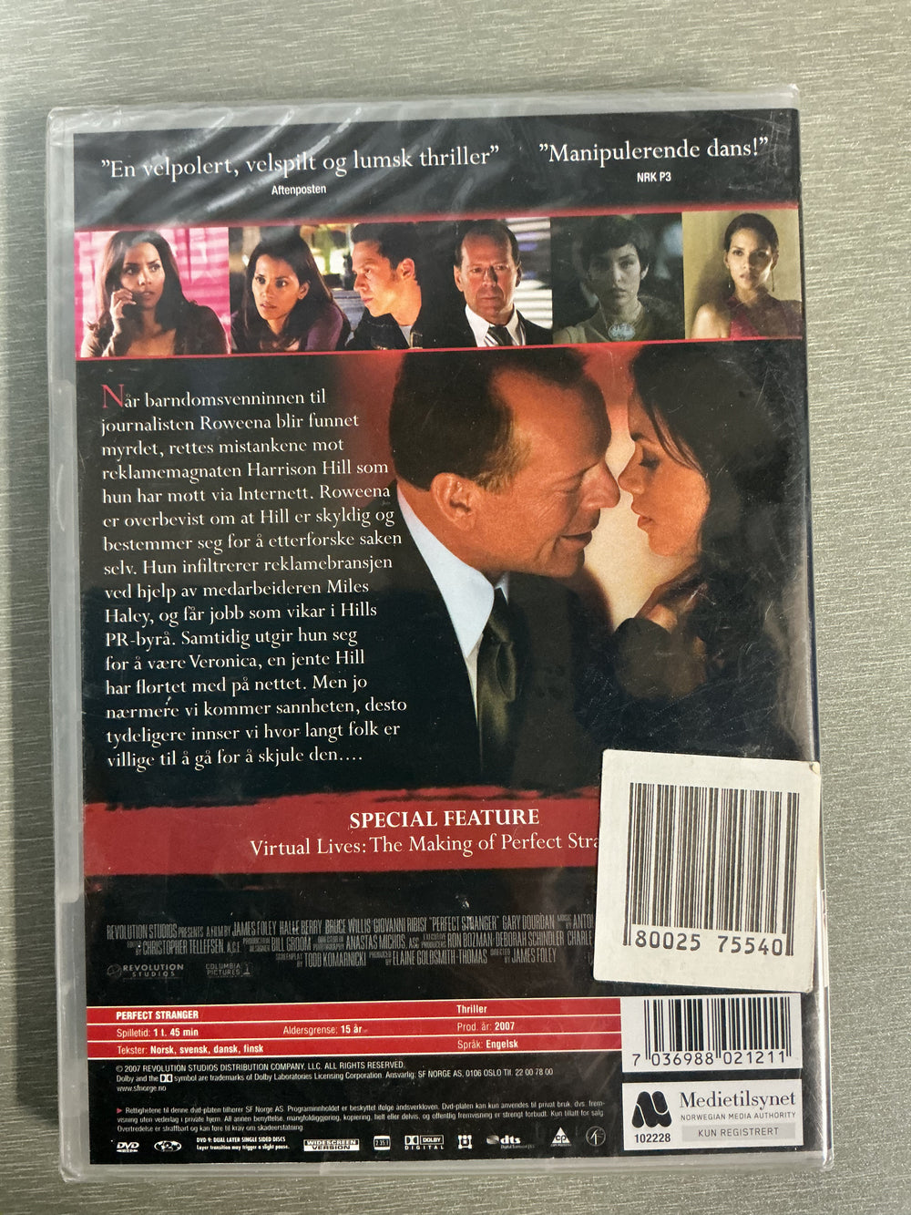 Perfect Stranger (2007). DVD.