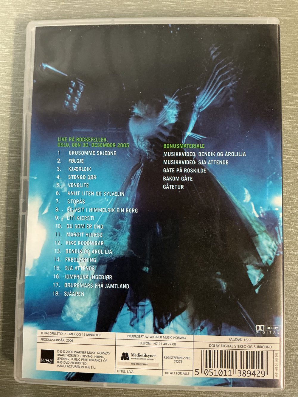 Gåte: Liva (2006). DVD.