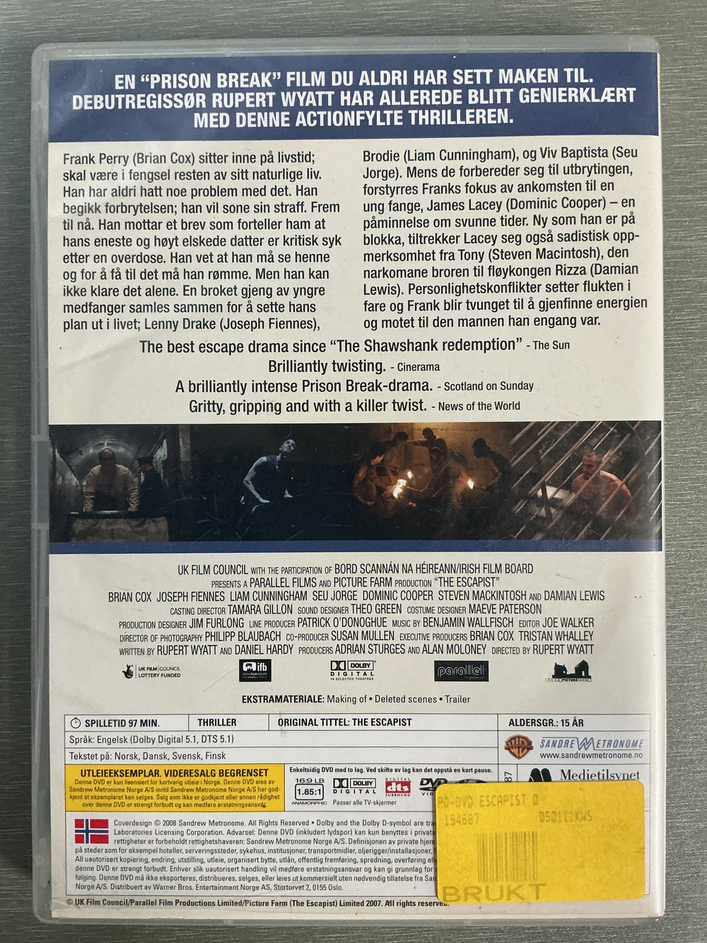 The Escapist (2008). DVD.