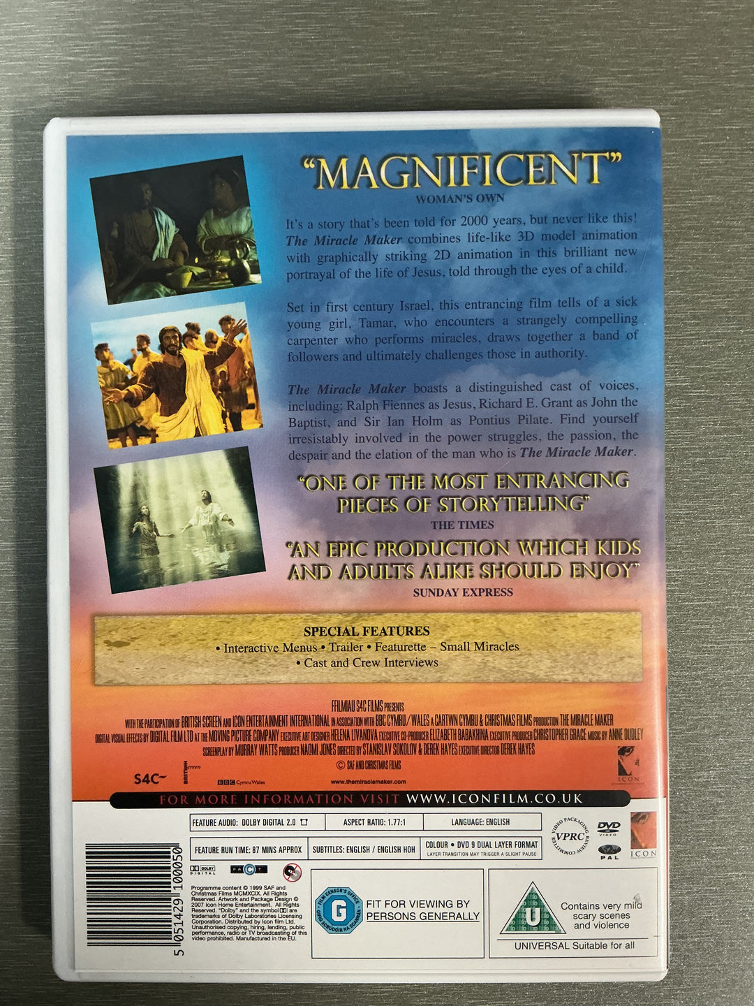 The Miracle Maker, 2000. DVD.
