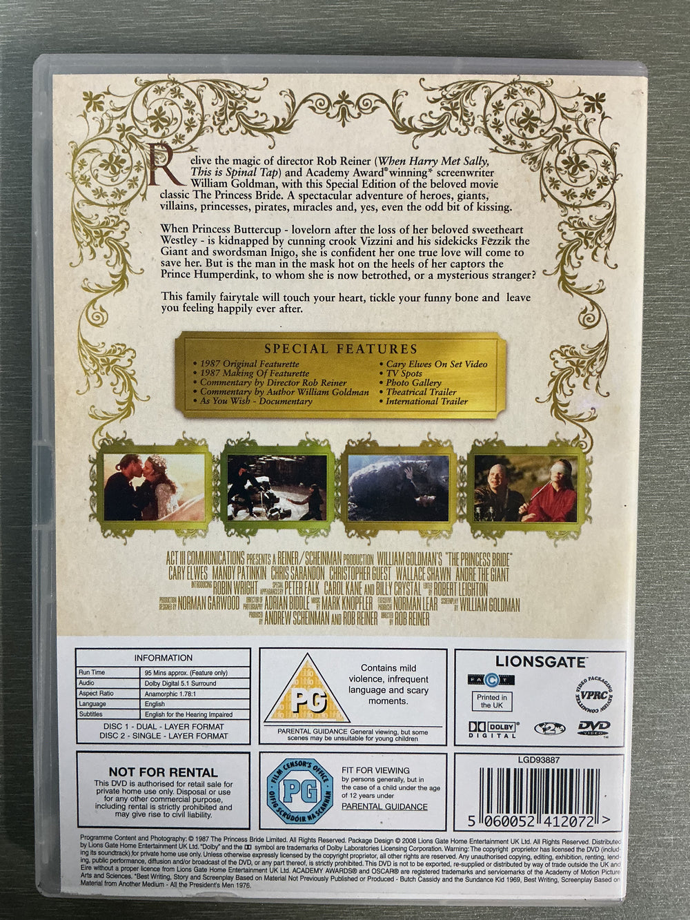 The Princess Bride, 1987. DVD.