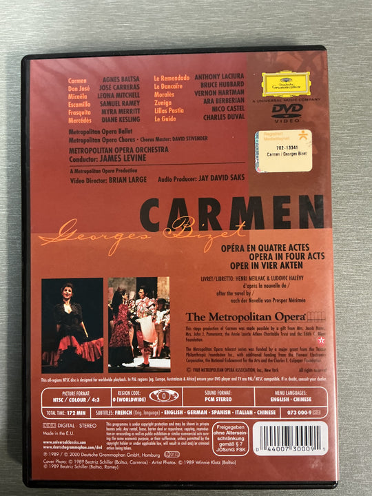 Carmen (Georges Bizet), 1987. DVD.