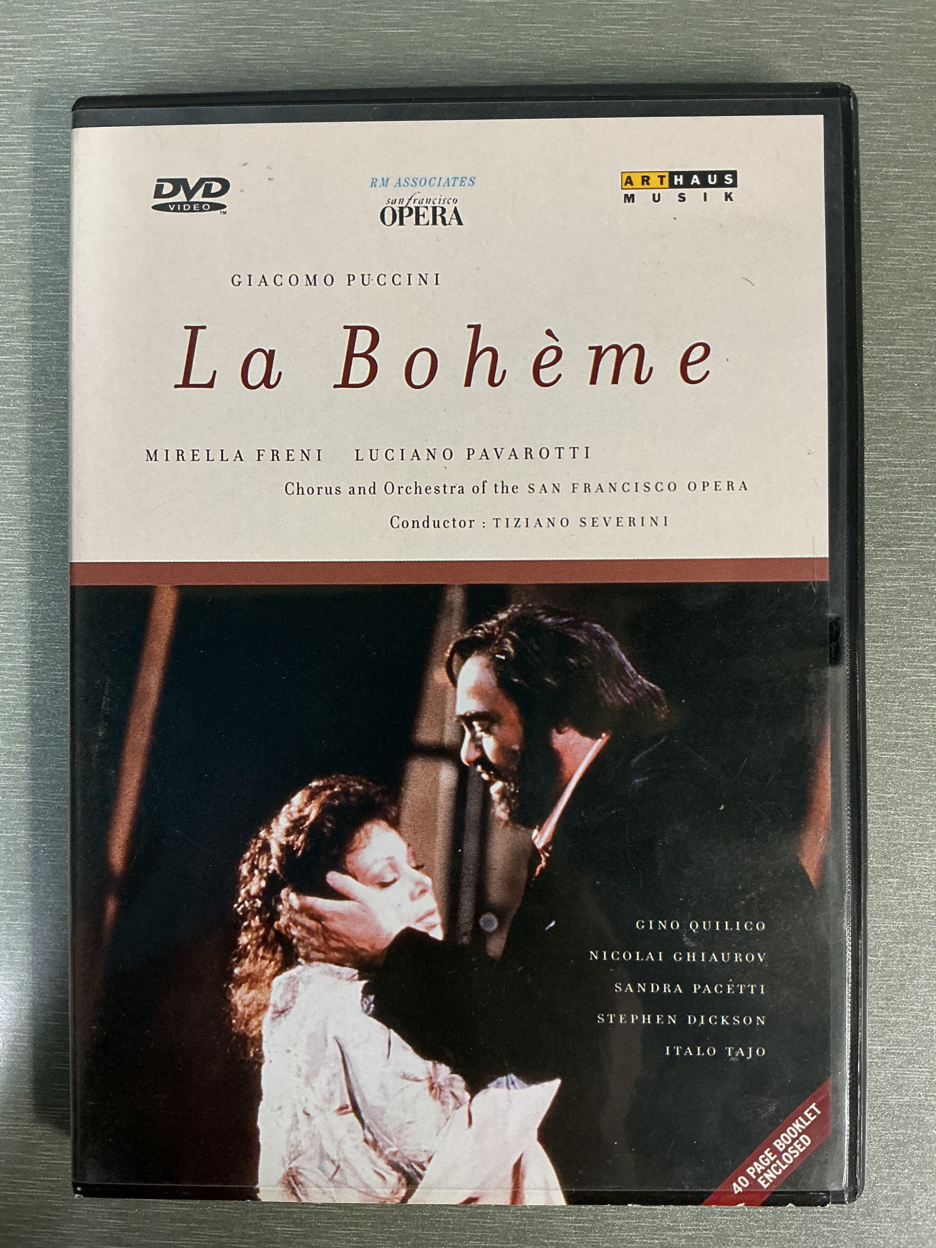 Giacomo Puccini: La Bohème (1988). DVD.