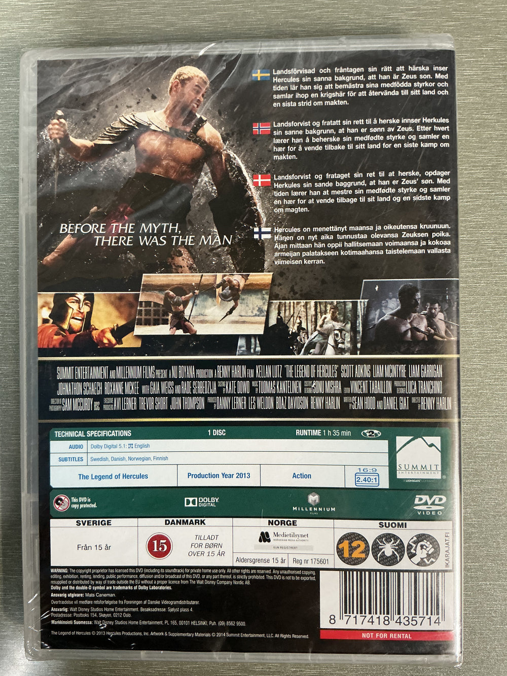 The Legend of Hercules (2014). DVD.