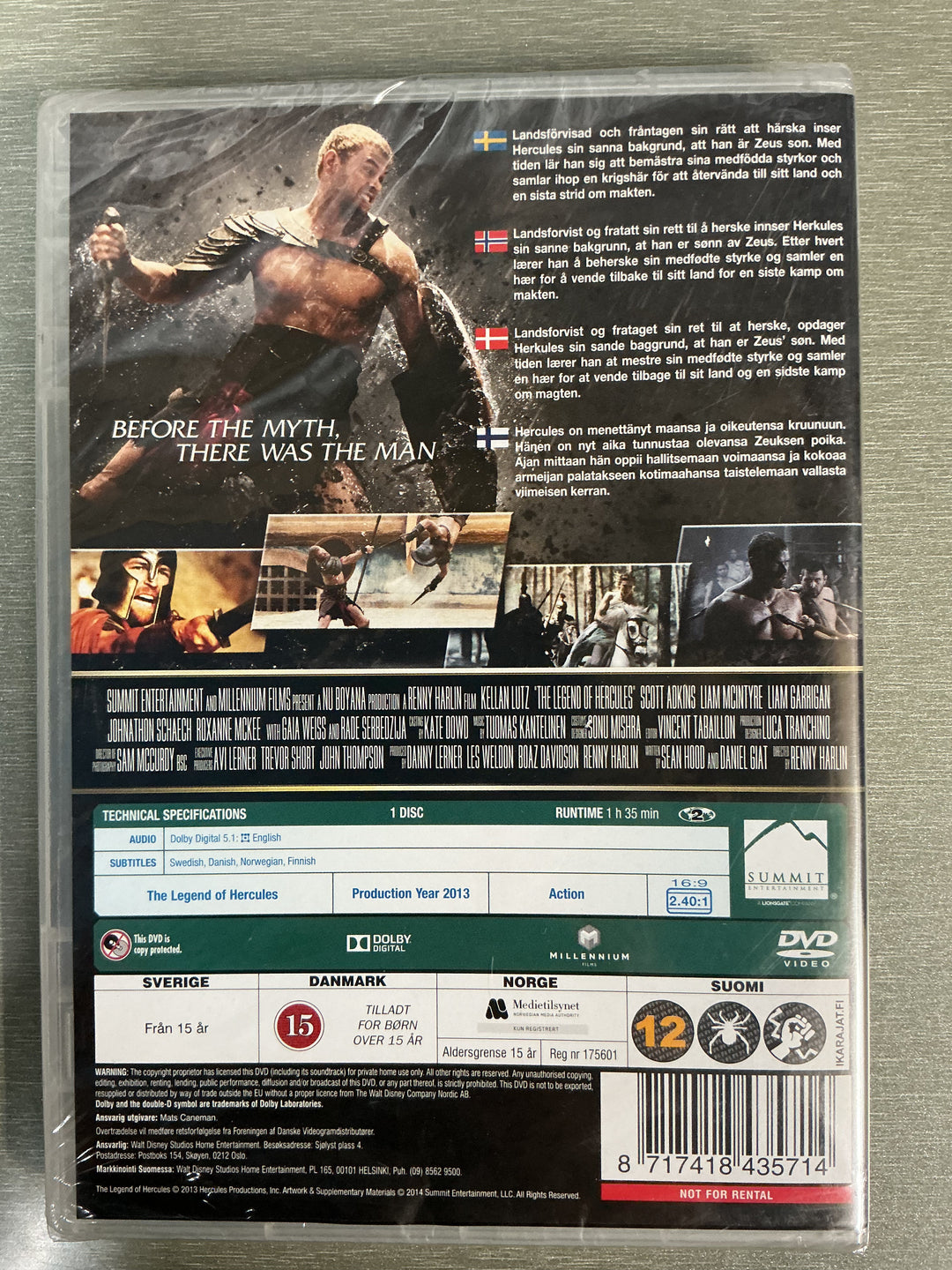 The Legend of Hercules (2014). DVD.