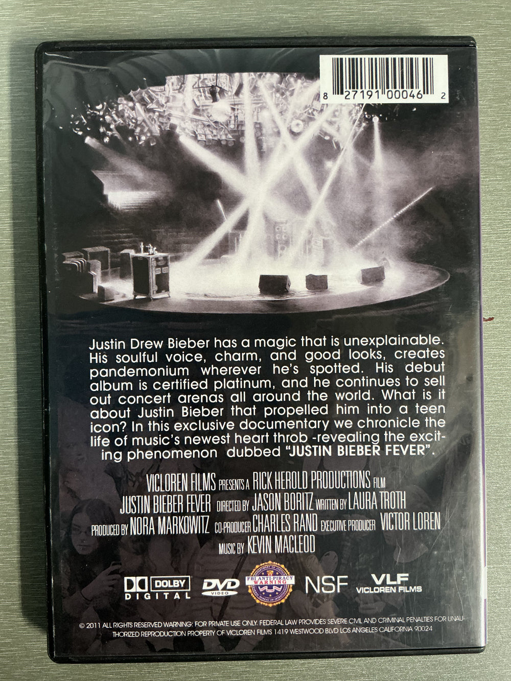 Justin Bieber: Fever. DVD.