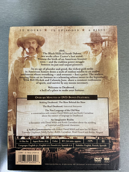 Deadwood: The Complete First Season. DVD.