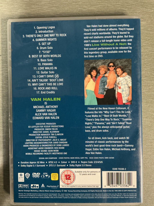 Van Halen: Live Without a Net. DVD.