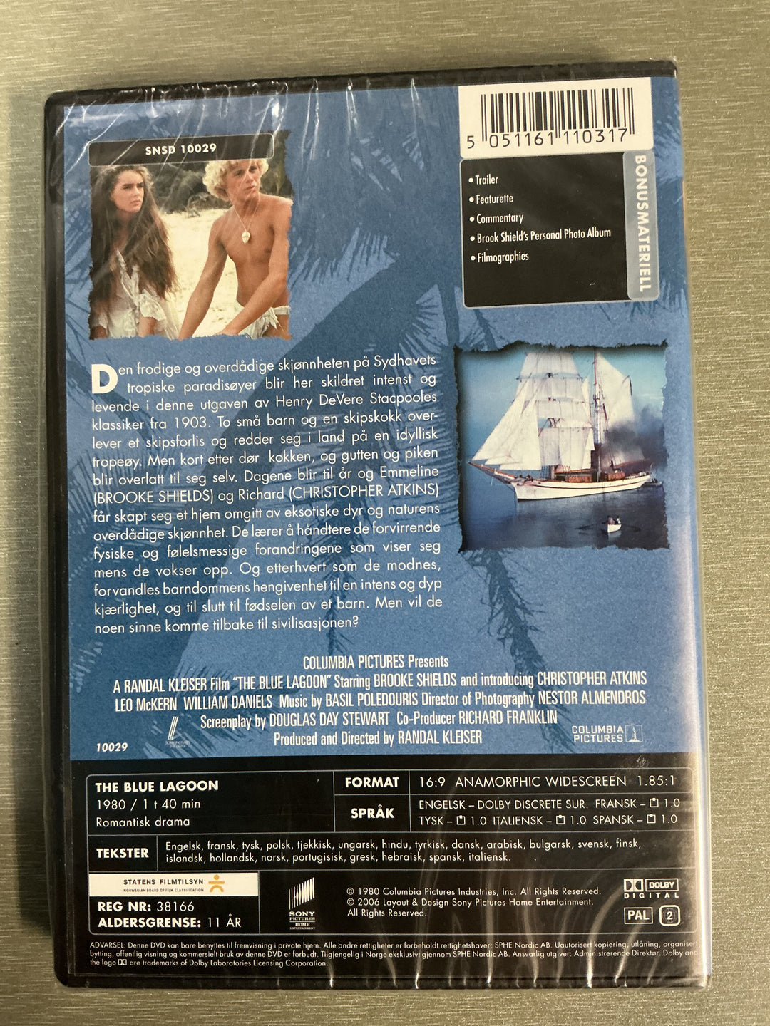 Den Blå Lagunen (1980). DVD.