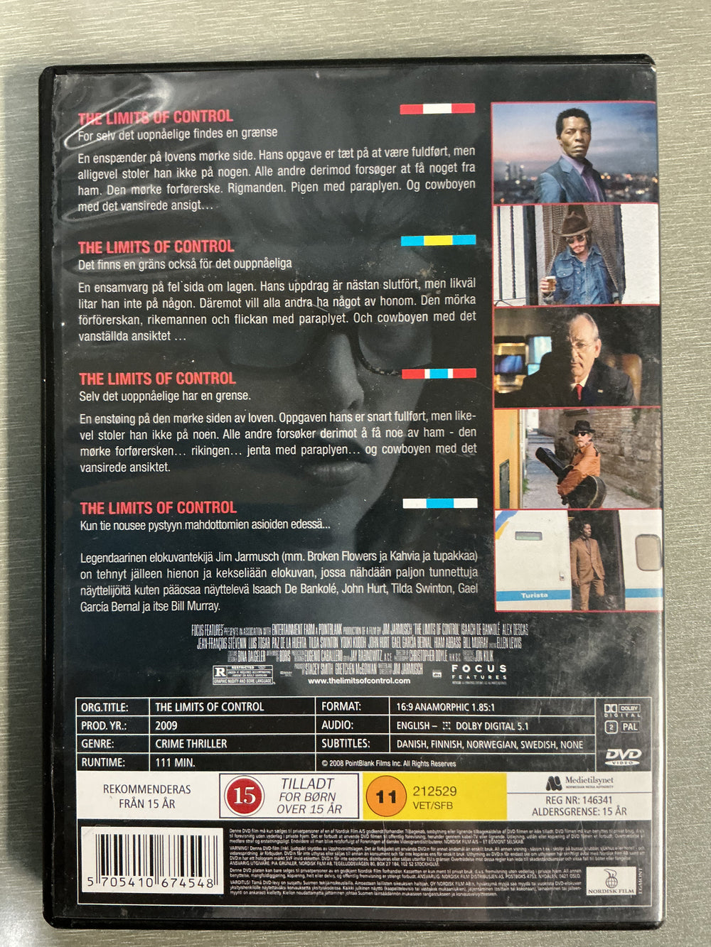 The Limits of Control (2009). DVD.