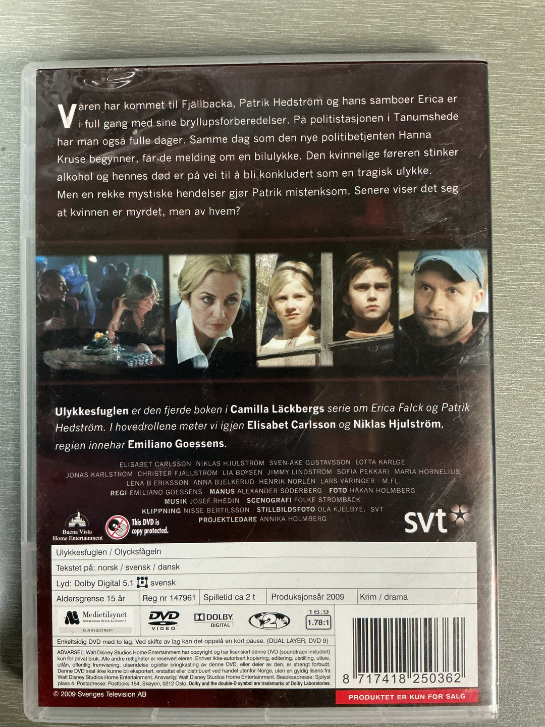 Camilla Läckberg: Ulykkesfuglen (2009). DVD.