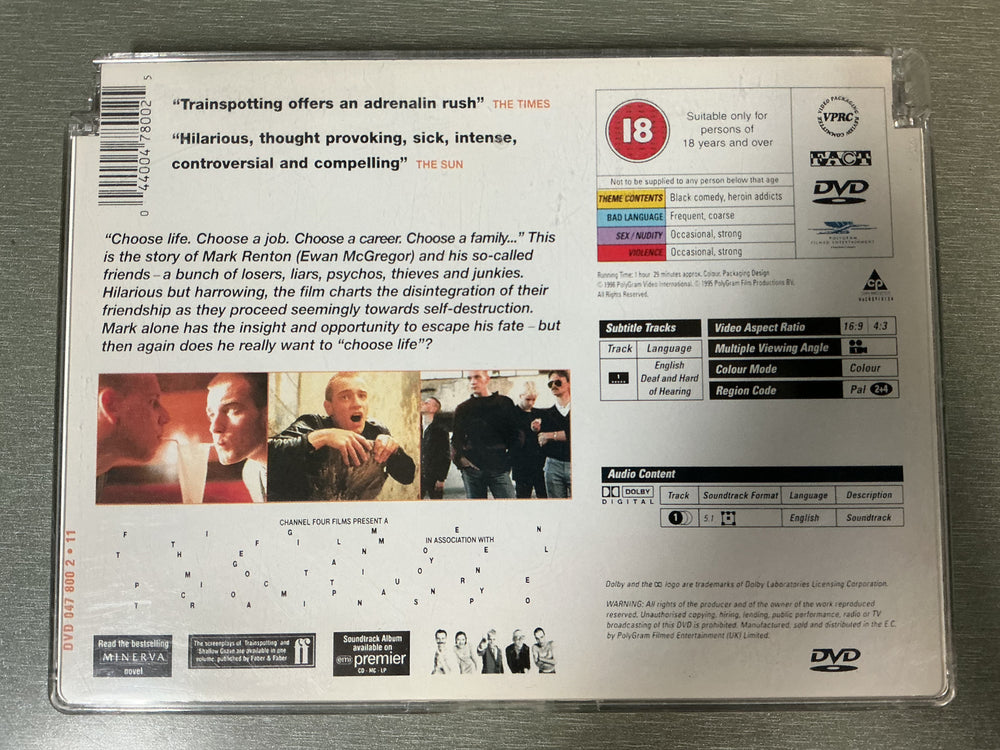 Trainspotting (1996). DVD.
