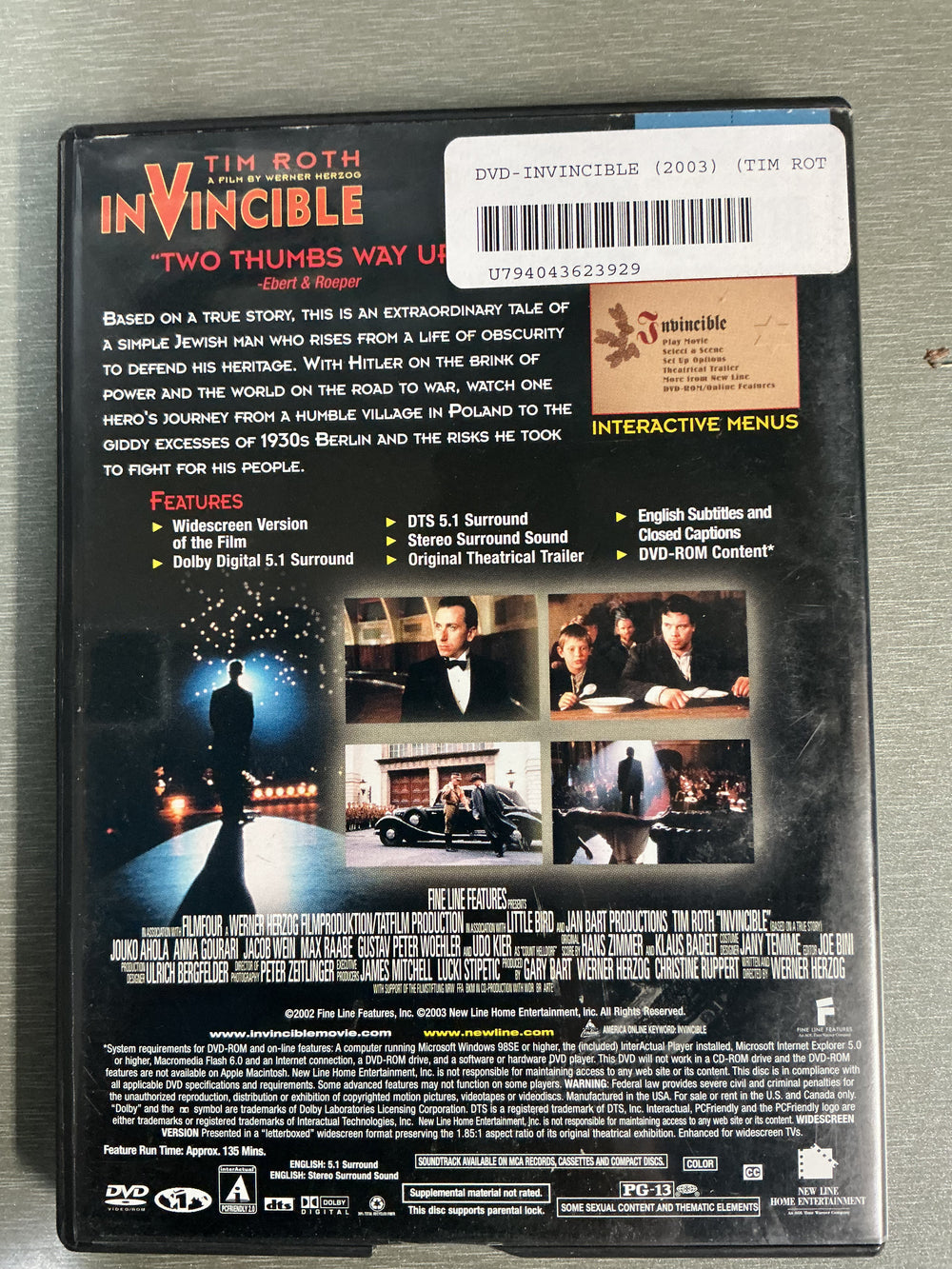 Invincible. 2001. DVD.