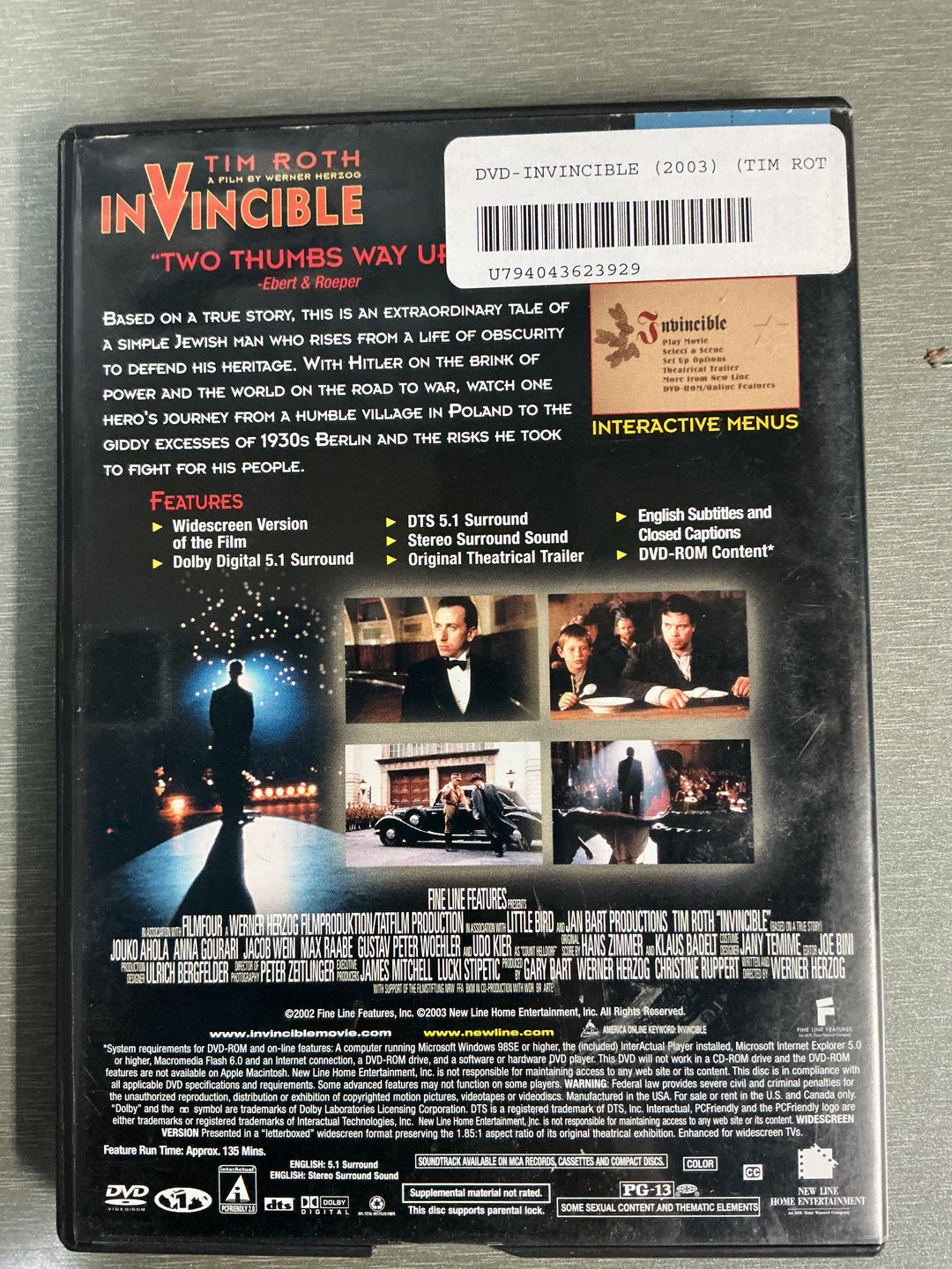 Invincible. 2001. DVD.