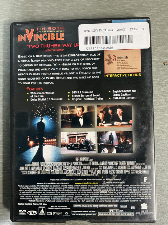Invincible. 2001. DVD.