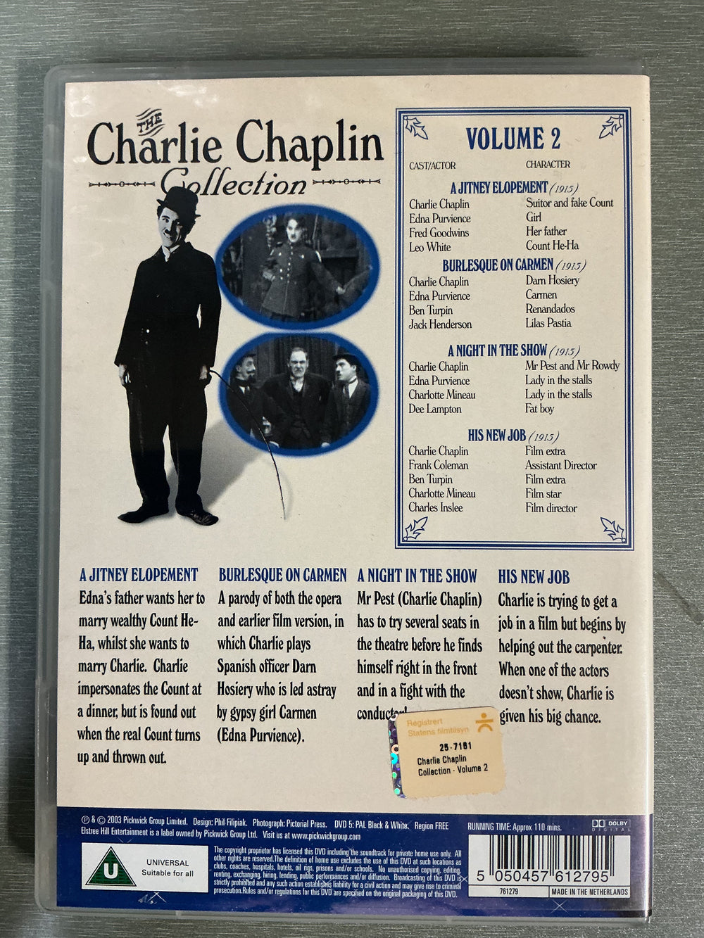 The Charlie Chaplin Collection Vol. 2. DVD.