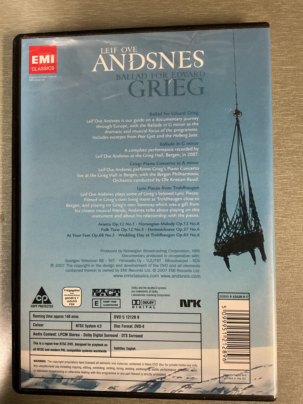 Leif Ove Andsnes: Ballad for Edvard Grieg. 2007. DVD.