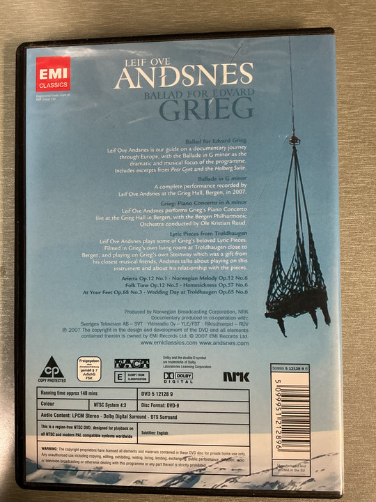 Leif Ove Andsnes: Ballad for Edvard Grieg. 2007. DVD.