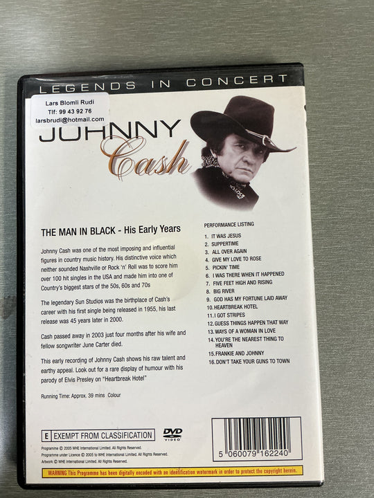 Johnny Cash: The Man in Black - His Early Years. 2002. DVD.