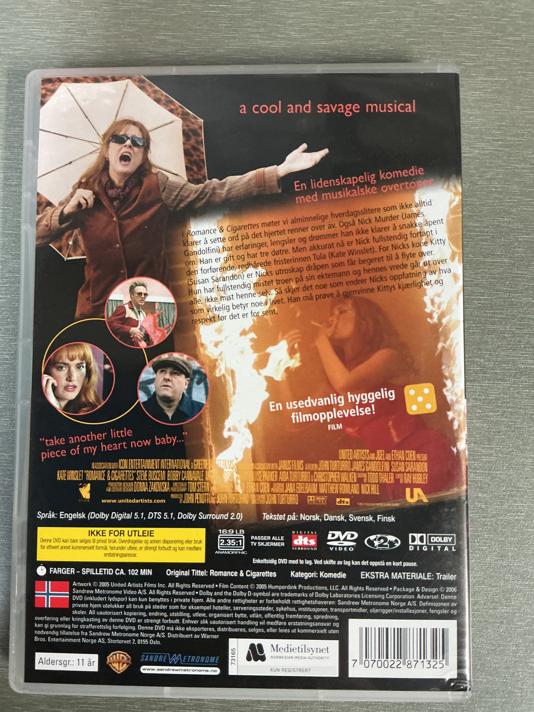 Romance & Cigarettes. 2005. DVD.