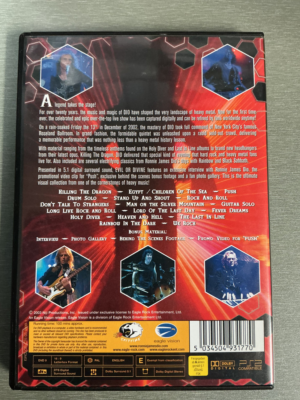 Dio: Evil or Divine (2003). DVD.