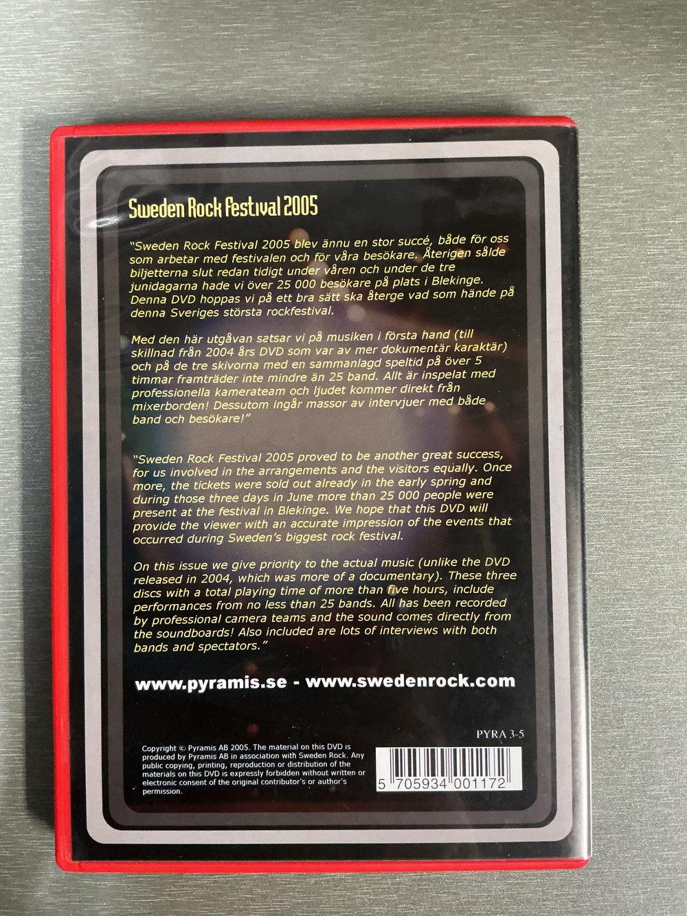 Sweden Rock Festival 2005 (2005). DVD.