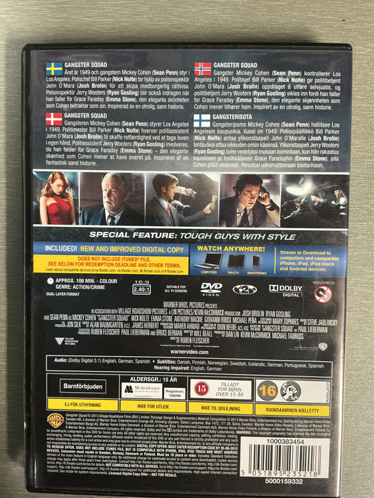 Gangster Squad (2013). DVD.