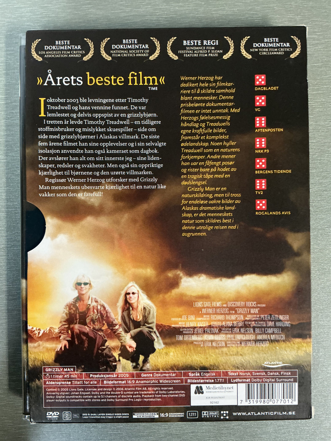 Grizzly Man (2005). DVD.