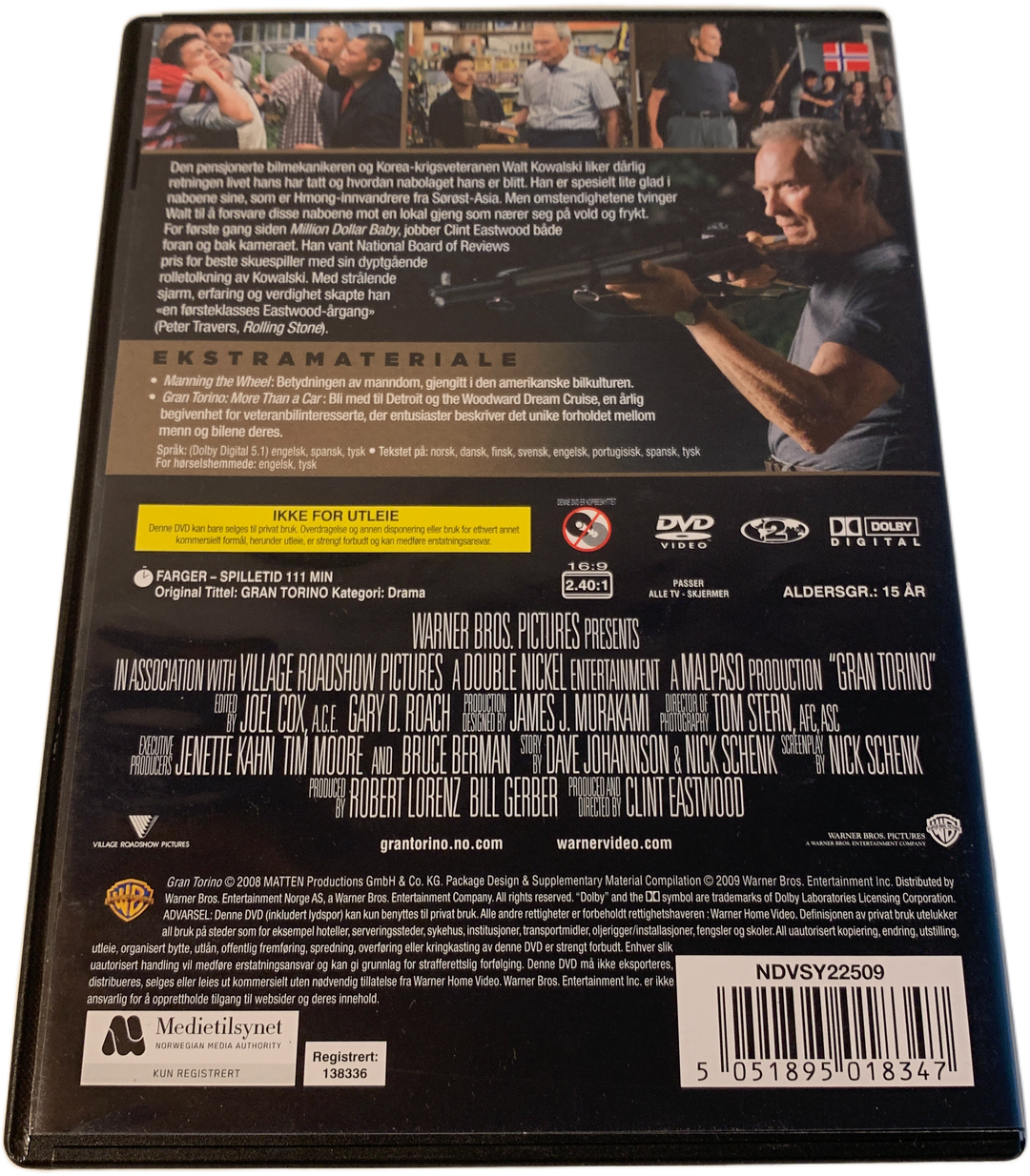 Gran Torino (2008). DVD.