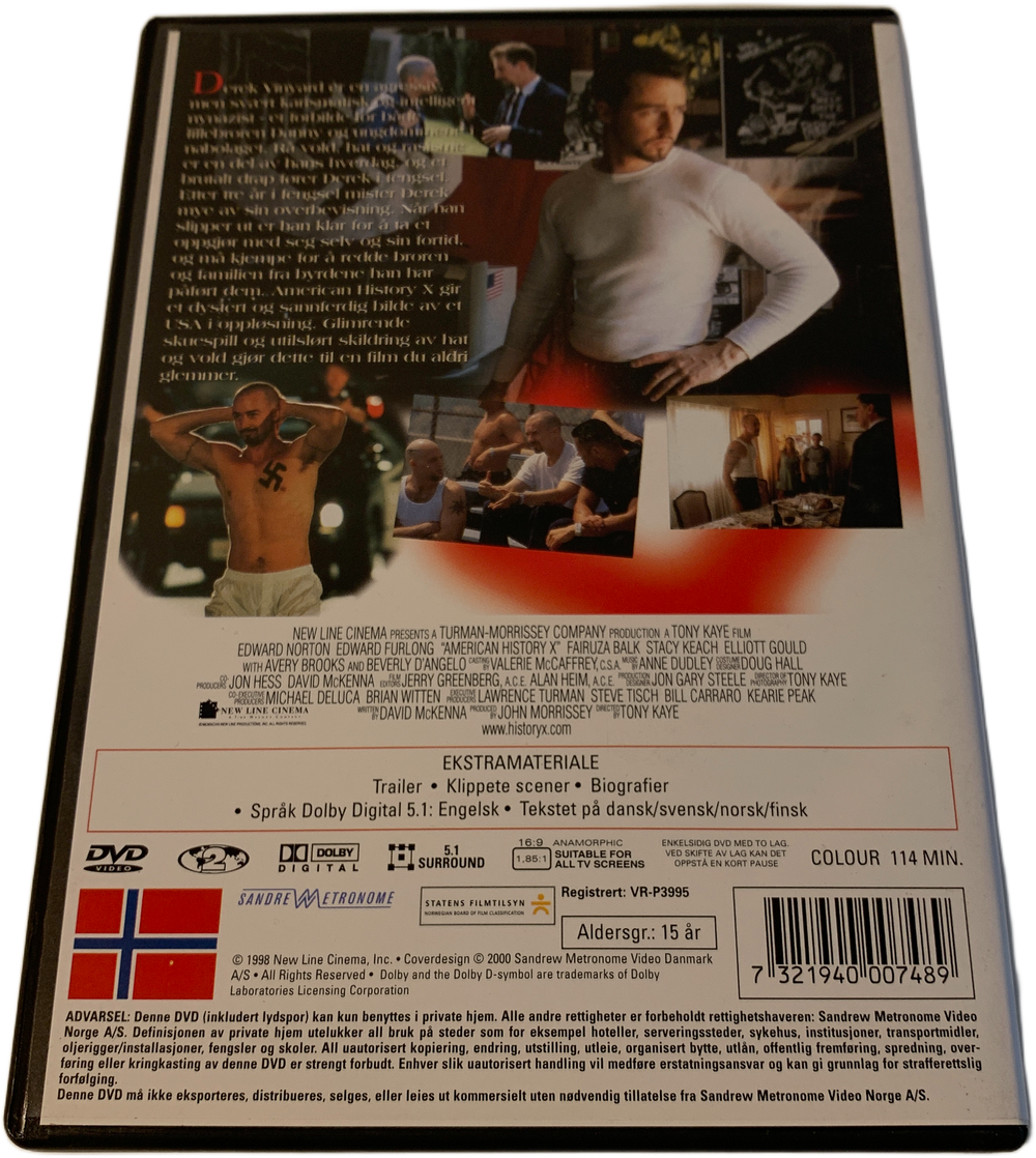 American History X (1998). DVD.