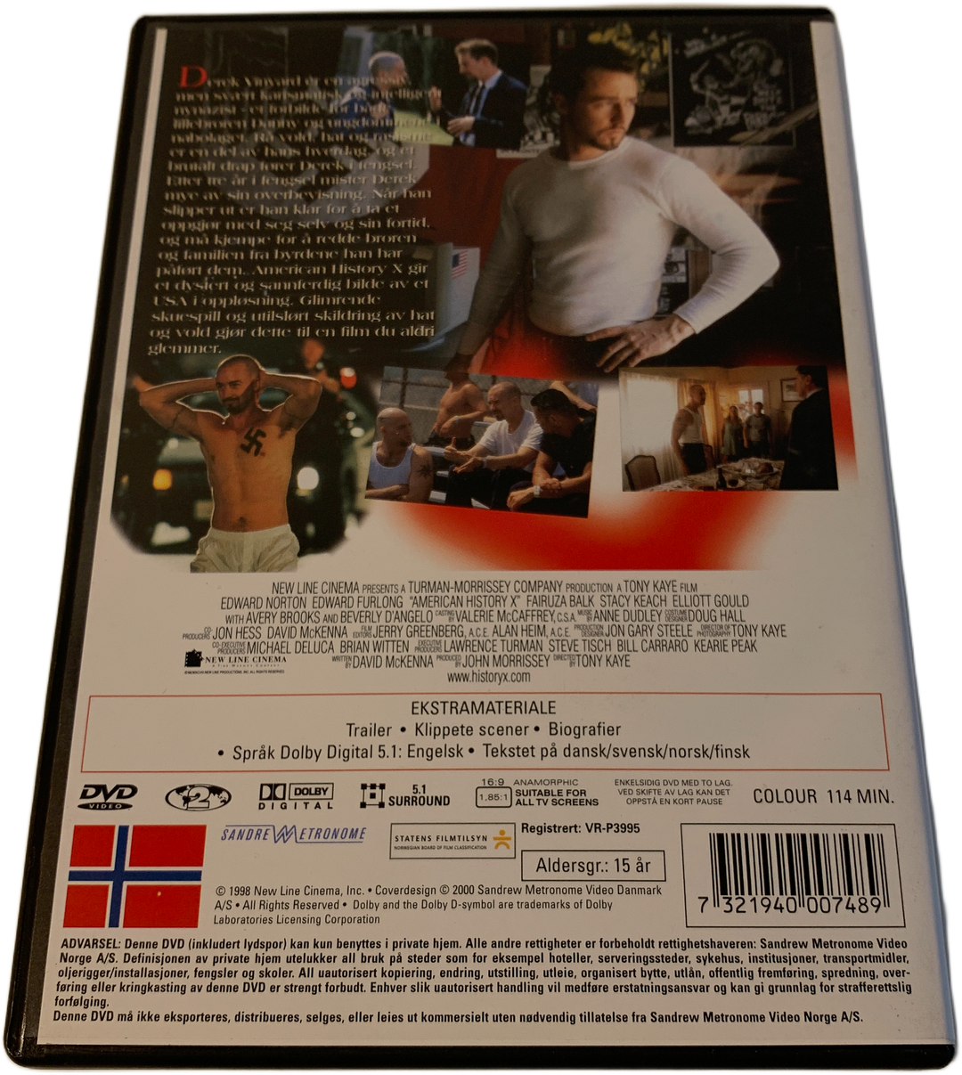 American History X (1998). DVD.