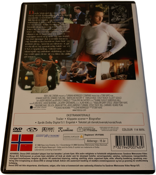 American History X (1998). DVD.