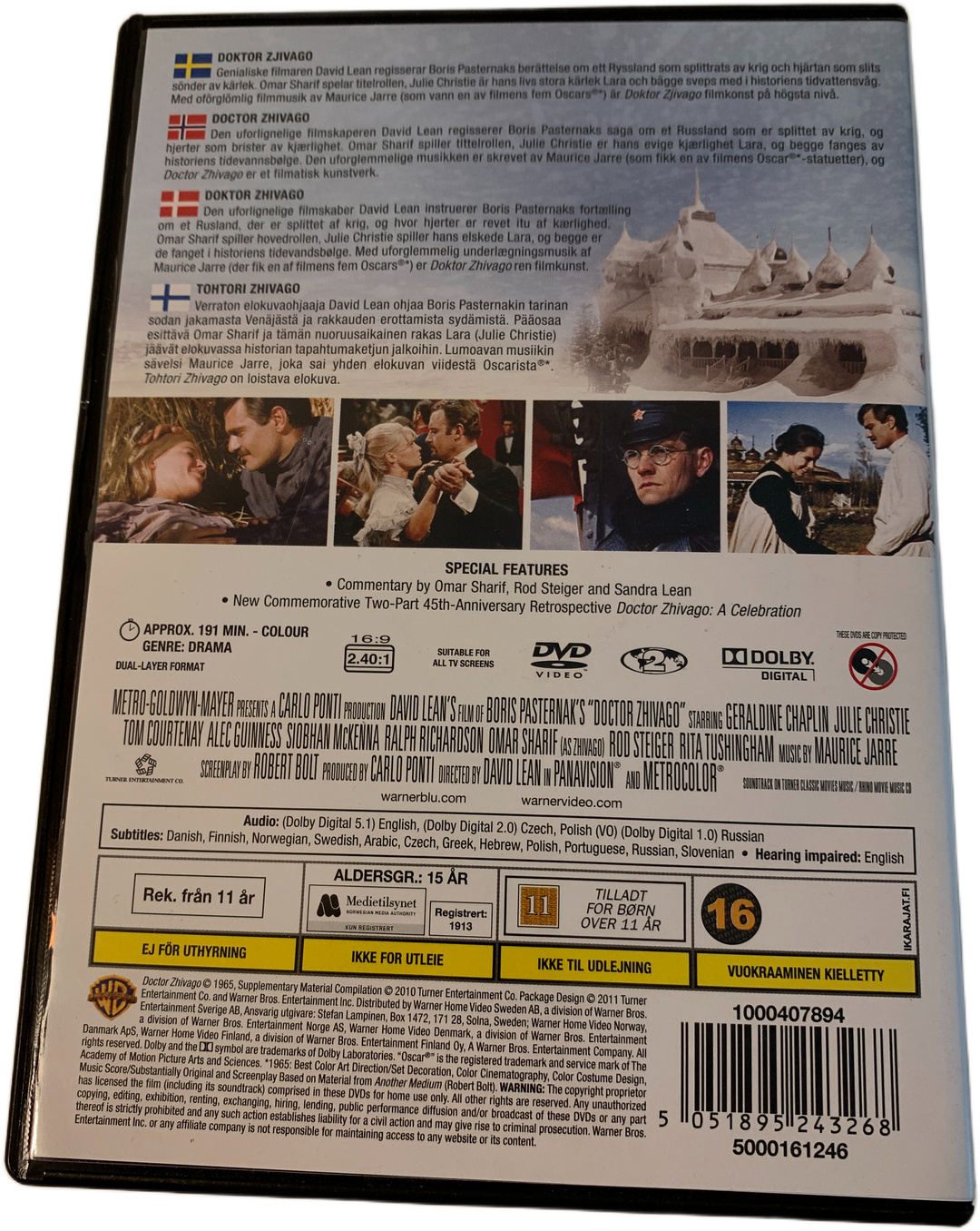 Doctor Zhivago (1965). DVD.