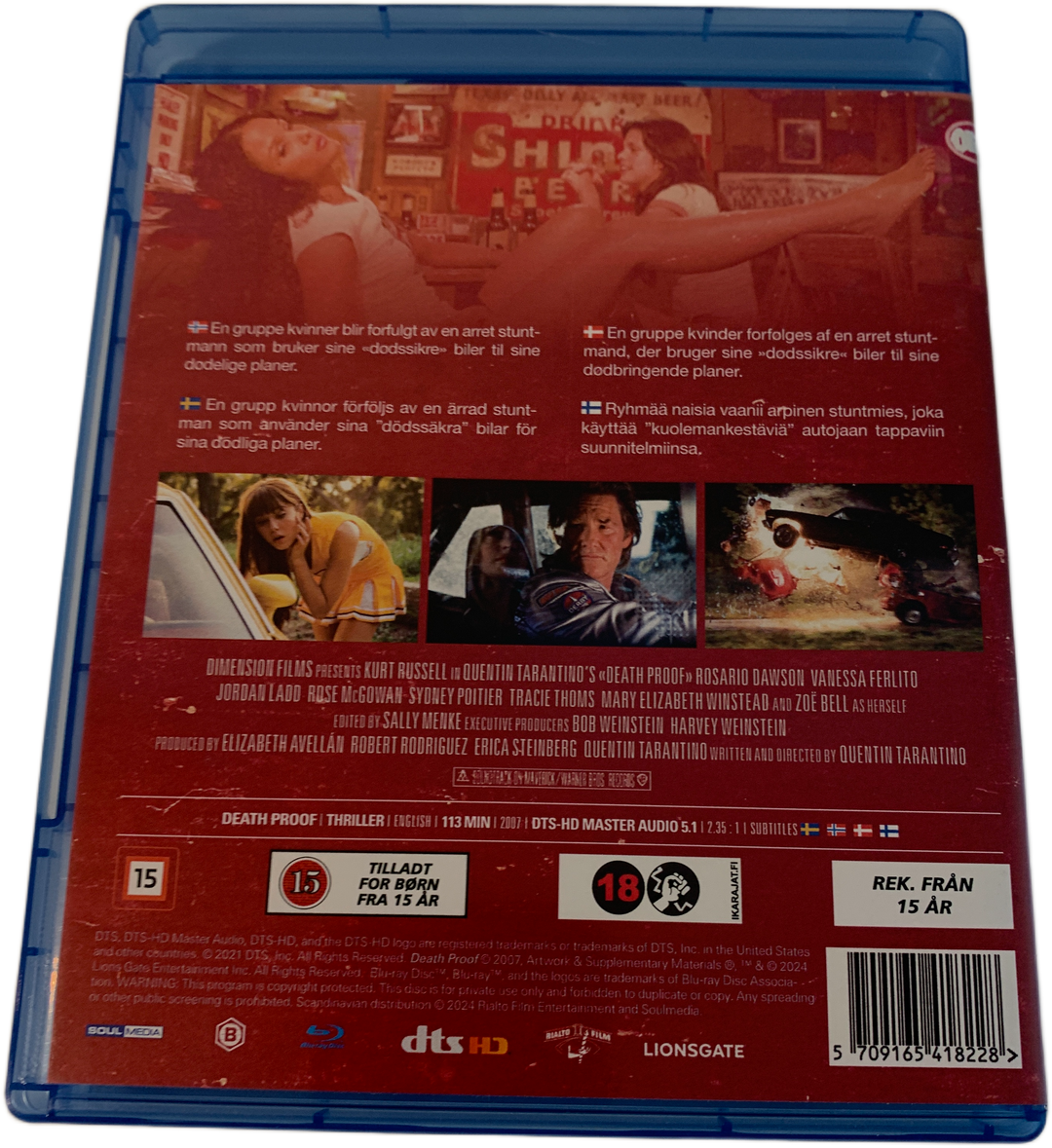 Death Proof (2007). DVD.