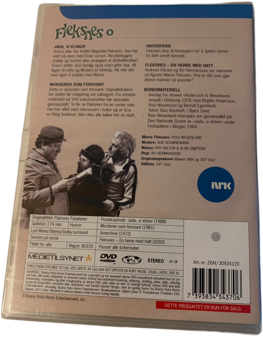 Fleksnes 6 (1972-2002). DVD.
