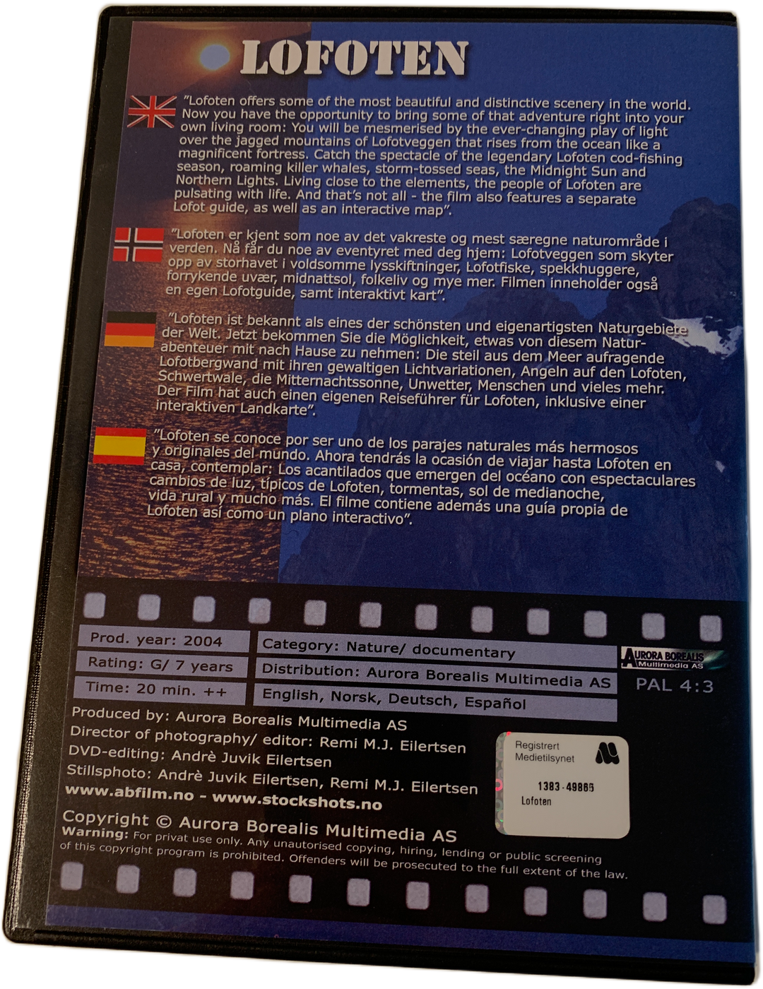 Lofoten (u.å.). DVD.