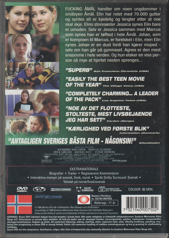 Fucking Åmål (1998). DVD.