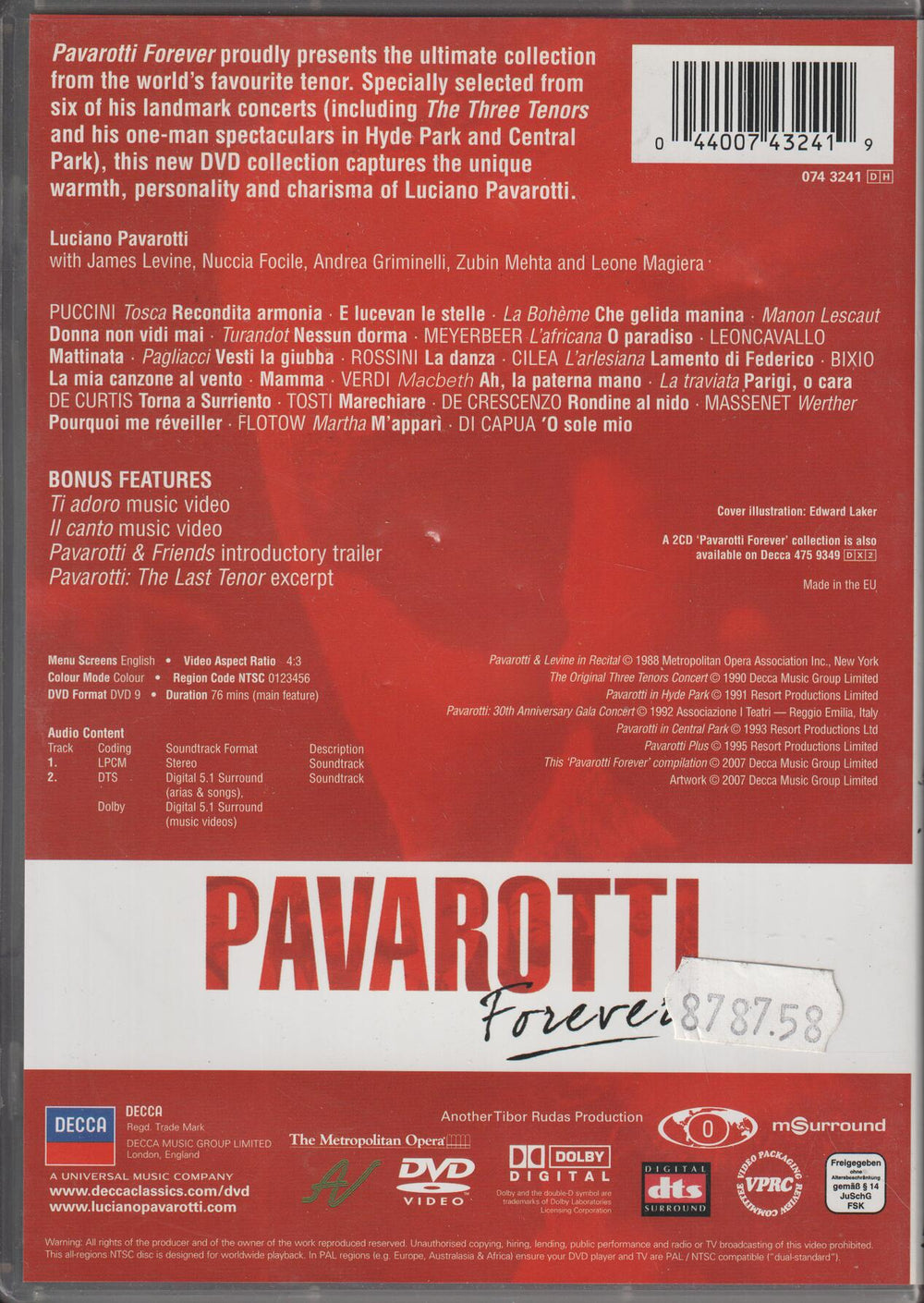 Pavarotti Forever. 2002. DVD.