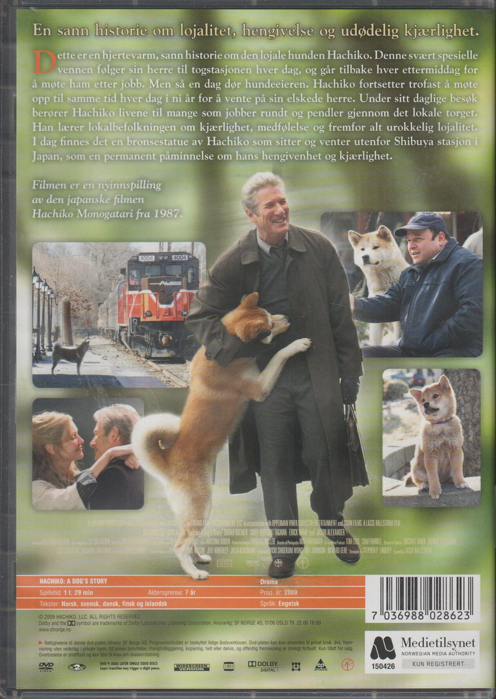 Hachiko: A Dog's Story. 2009. DVD.