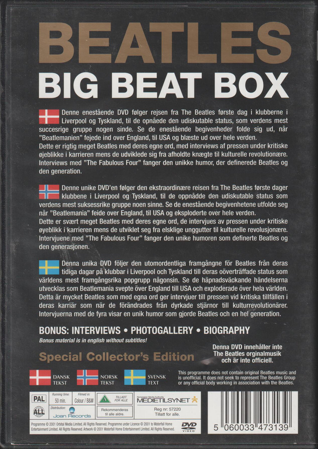 Beatles: Big Beat Box. 2000. DVD.