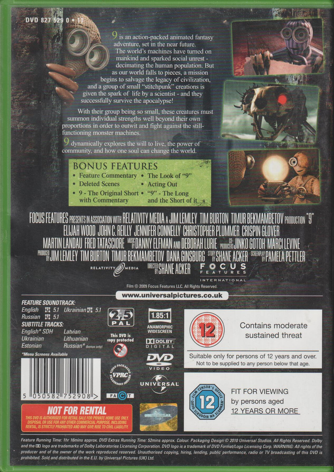 9 (2009). DVD.