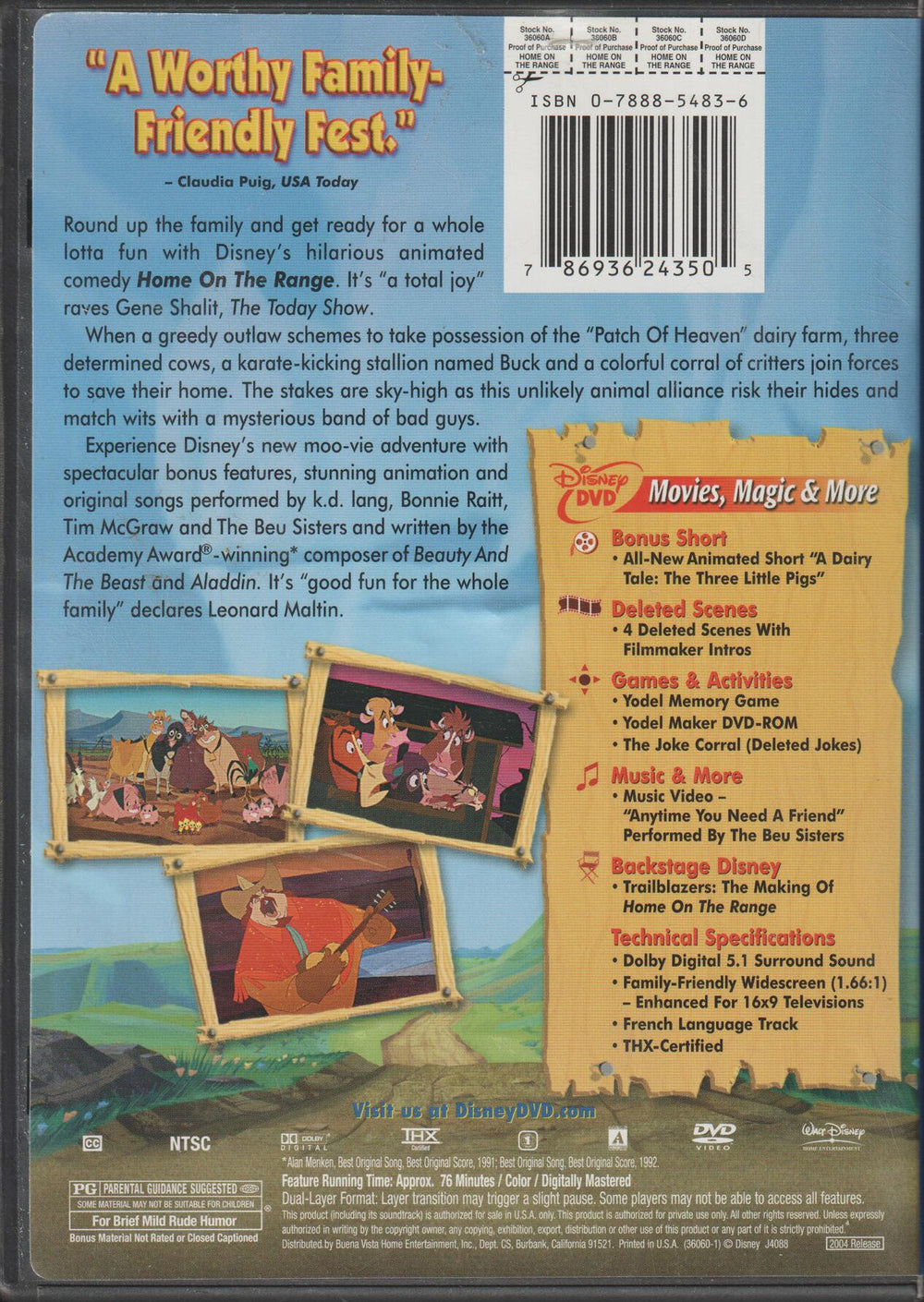 Q-gjengen (Home on the Range) (2004). DVD.