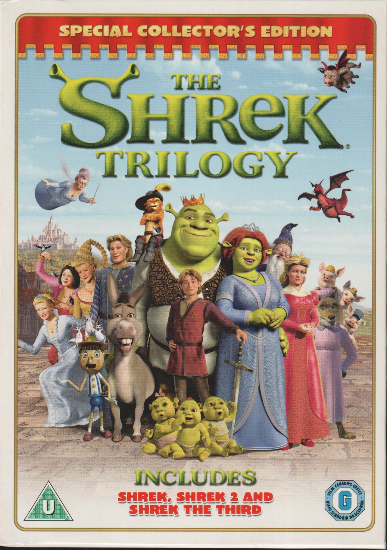 The Shrek Trilogy (2001-2007). DVD.